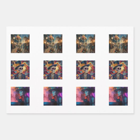 Fall Halloween Coasters Home Decor  Geschenkpapier Set (Vorderseite)