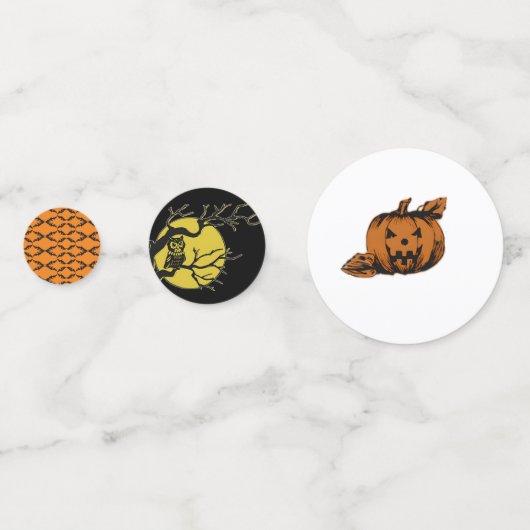 Fall/Halloween/Kürbis Konfetti (Rückseiten)