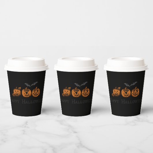 Fall-/Halloween-/Kürbispapier-Cups Pappbecher (Multi)
