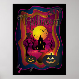 Fall Halloween-Party "trick or treat" lustig Poster