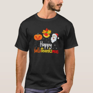 Fall Happy Hallothanksmas Halloween Erntedank C T-Shirt