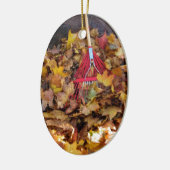 Fall - Harken der Blatt-Ernte, Fotografie Keramikornament (Links)