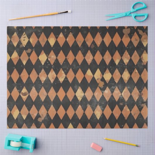 Fall Harlequin Tissue for Decoupage Seidenpapier (Basteln)
