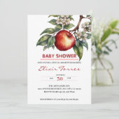Fall Harvest Apfelzweig Bloral Baby Dusche Einladung (Stehend Vorderseite)