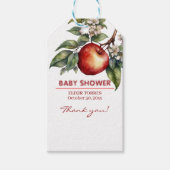 Fall Harvest Apfelzweig Bloral Baby Dusche Geschenkanhänger (Vorderseite)