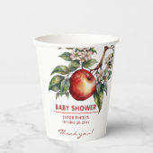 Fall Harvest Apfelzweig Bloral Baby Dusche Pappbecher (Vorderseite)