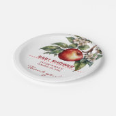 Fall Harvest Apfelzweig Bloral Baby Dusche Pappteller (Schrägansicht)