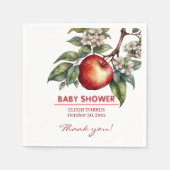 Fall Harvest Apfelzweig Bloral Baby Dusche Serviette (Vorderseite)