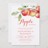 Fall Harvest Apfelzweig Coed Couple Baby Dusche Einladung (Vorderseite)