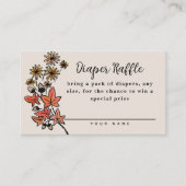 Fall Harvest Baby Dusche Windeln Raffle Begleitkarte (Vorderseite)