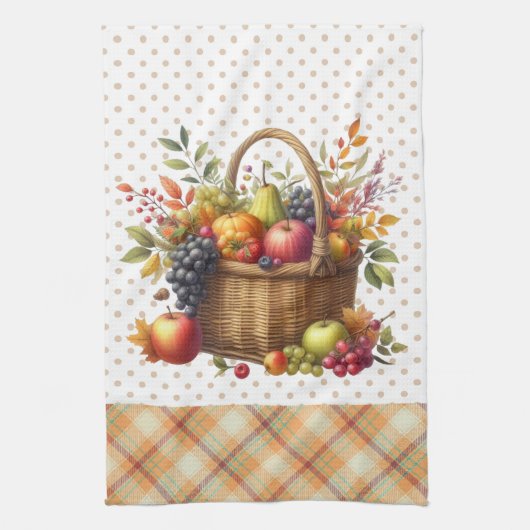 Fall Harvest Basket Küchentücher (Vertikal)