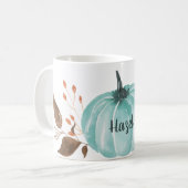 Fall Harvest Botanical Pumpkin Individuelle Name Kaffeetasse (Vorderseite Links)