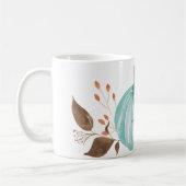 Fall Harvest Botanical Pumpkin Individuelle Name Kaffeetasse (Links)