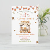 Fall Harvest Celebration Pumpkin for School Einladung (Stehend Vorderseite)