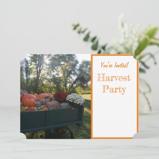 Fall Harvest Einladung (Stehend Vorderseite)