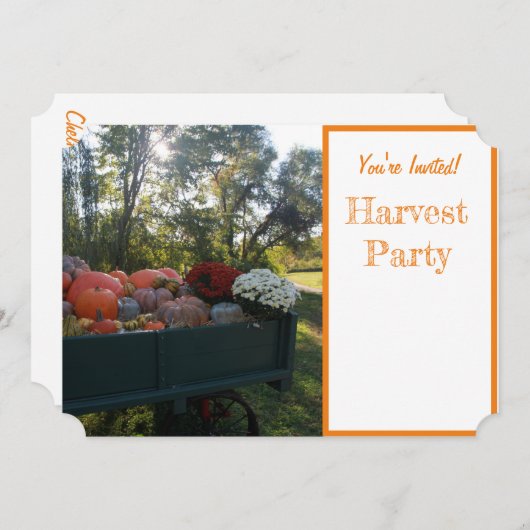 Fall Harvest Einladung (Vorne/Hinten)