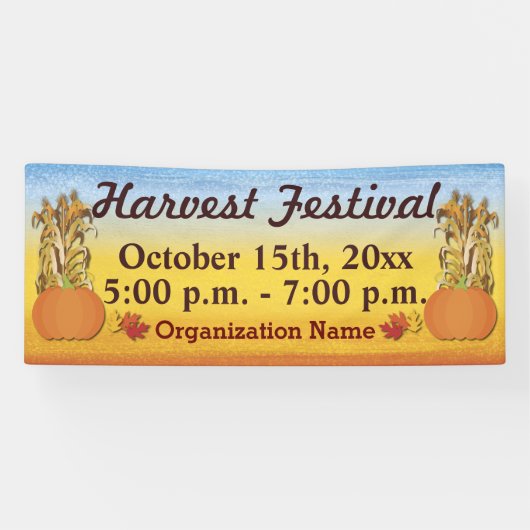 Fall Harvest Festival Banner (Horizontal)