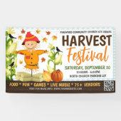 Fall Harvest Festival Banner mit qr Code (Horizontal)
