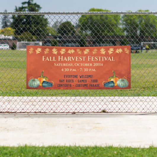 Fall Harvest Festival Pumpkin Banner (Insitu)