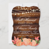 Fall Harvest Festival Pumpkin Einladung (Vorderseite)