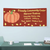 Fall Harvest Festival Pumpkin Trunk oder Leckerei Banner (Messe)
