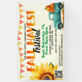 Fall Harvest Festival qr Code Banner (Vertikal)
