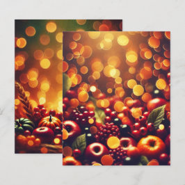 Fall Harvest Frucht Bokeh Scrapbook Blätter
