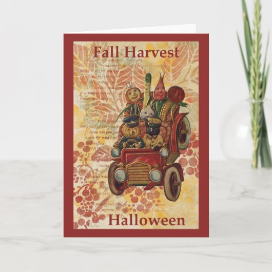 Fall Harvest Halloween Karte (Vorderseite)