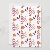 Fall Harvest | Herbstflorales Brautparty Einladung (Rückseite)