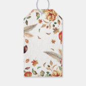 Fall Harvest Leafy Rustische Hochzeit Geschenkanhänger (Rückseite)