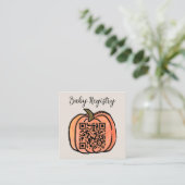Fall Harvest Orange Pumpkin Baby Shooting Registry Begleitkarte (Stehend Vorderseite)
