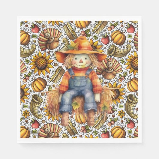 Fall Harvest Paper Napkin Serviette (Vorderseite)