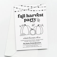 Fall Harvest-Party Einladung
