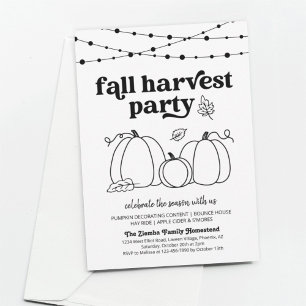 Fall Harvest-Party Einladung