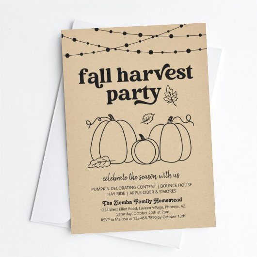 Fall Harvest-Party Einladung