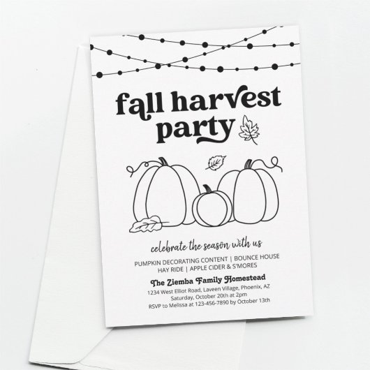 Fall Harvest-Party Einladung