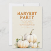 Fall Harvest Party Einladung mit Pumpkins (Vorderseite)