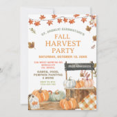 Fall Harvest Party Pumpkin Einladung zur Schule (Vorderseite)