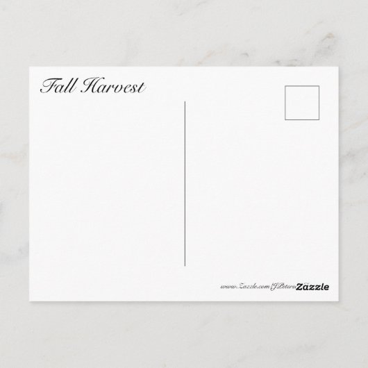 Fall Harvest Postkarte (Rückseite)