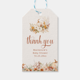 Fall Harvest Pumpkin Baby Dusche Vielen Dank für I Geschenkanhänger