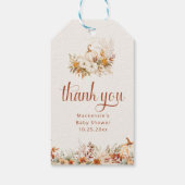 Fall Harvest Pumpkin Baby Dusche Vielen Dank für I Geschenkanhänger (Rückseite)