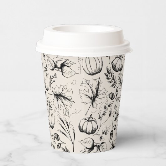 Fall Harvest Pumpkin Pappbecher (Rechts)