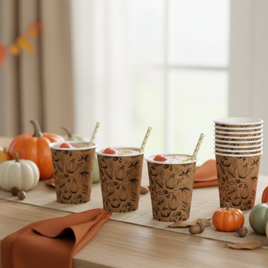 Fall Harvest Pumpkin Pappbecher