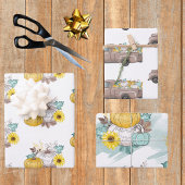 Fall Harvest Pumpkin Truck Hübscher Herbst Geschenkpapier Set