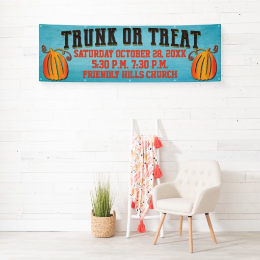 Fall Harvest Pumpkin Trunk oder Leckerei Event Banner (Insitu)