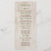 Fall Harvest Pumpkins Sonnenblumen Hochzeitsprogra Programm (Rückseite)