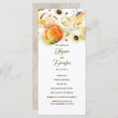 Fall Harvest Pumpkins Sonnenblumen Hochzeitsprogra Programm (Vorne/Hinten)