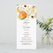 Fall Harvest Pumpkins Sonnenblumen Hochzeitsprogra Programm (Stehend Vorderseite)