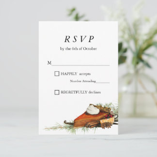 Fall Harvest Response Card RSVP Karte