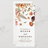 Fall Harvest Rustic Pumpkin Floral Wedding Program Programm (Vorne/Hinten)